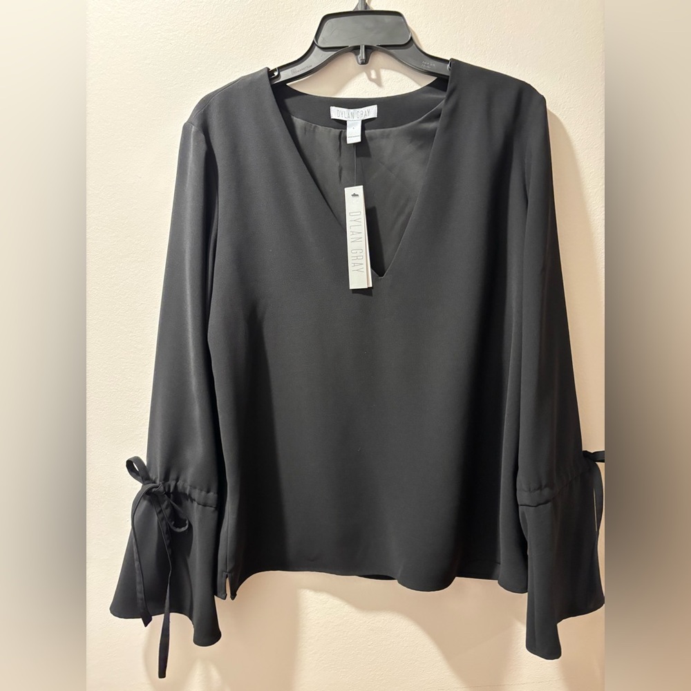 Dylan Gray Elegant Deep V Blouse